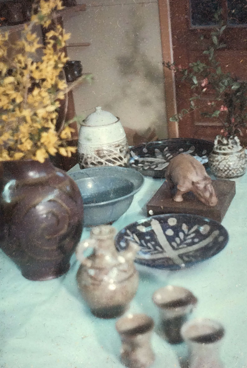 Early ceramic works by Melvin Jay Lindsay, 1973