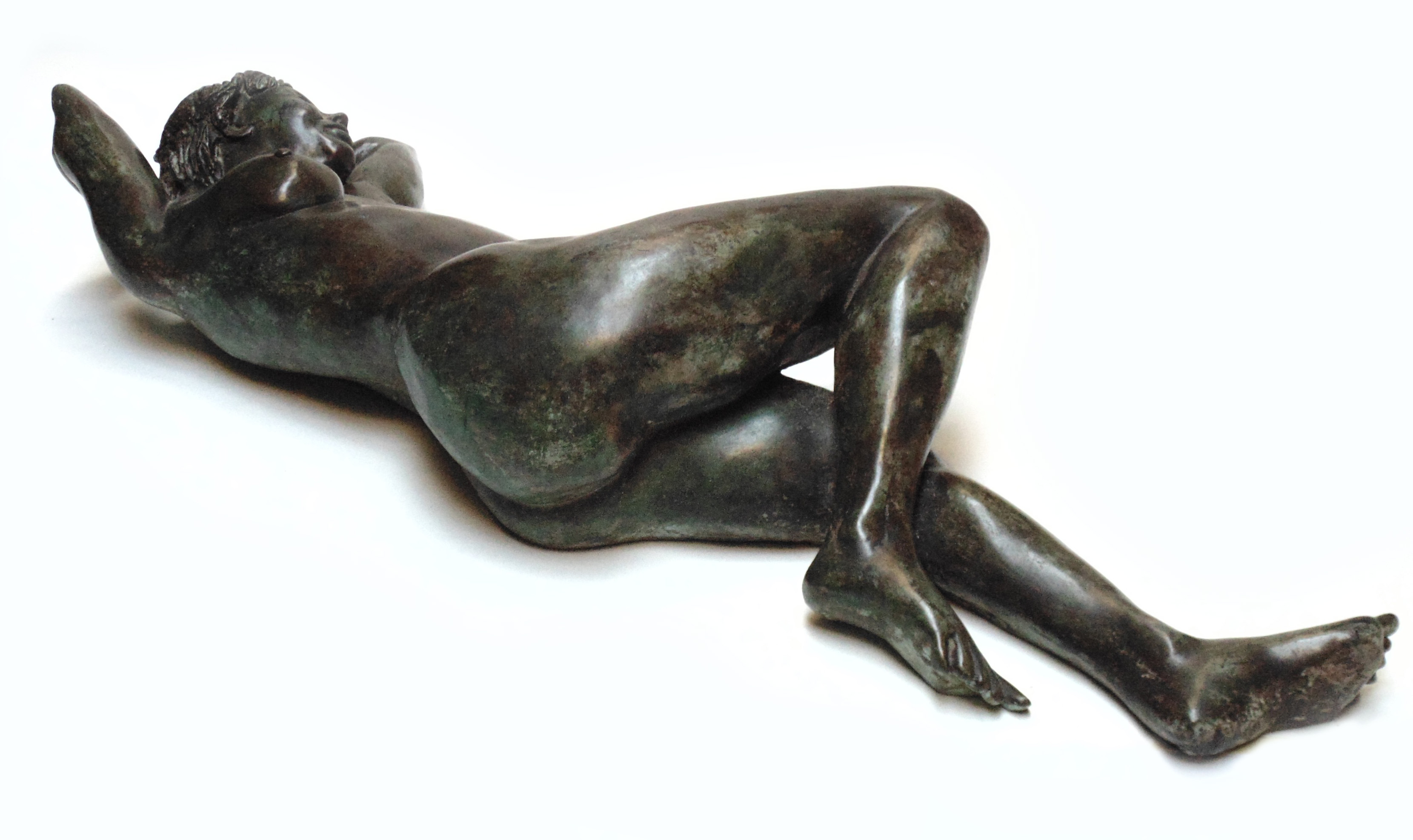 M Jay Lindsay Bronze reclining nude