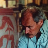 Working on a large vase, 1990s